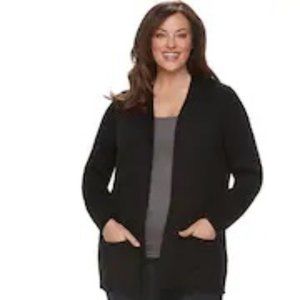 Croft & Barrow Open Front Cardigan 1X